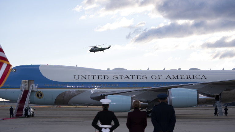 US President Trump Holds Departure Ceremony Before Florida Travel