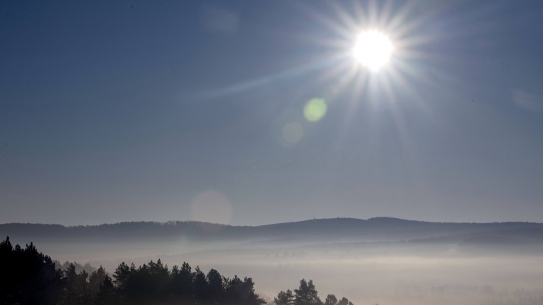 Morning fogs near the village of Cisowa