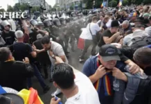 Десетки са ранени и арестувани след тежки сблъсъци в центъра на Букурещ