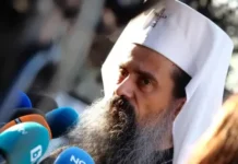 Вартоломей и Даниил служат литургия в Рилския манастир